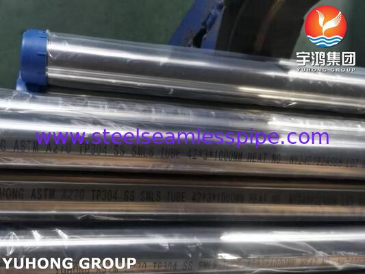 ASTM A270 3A TP304 BA الأنبوب الصحي الخالي من اللحام من الفولاذ المقاوم للصدأ لصناعة السكر