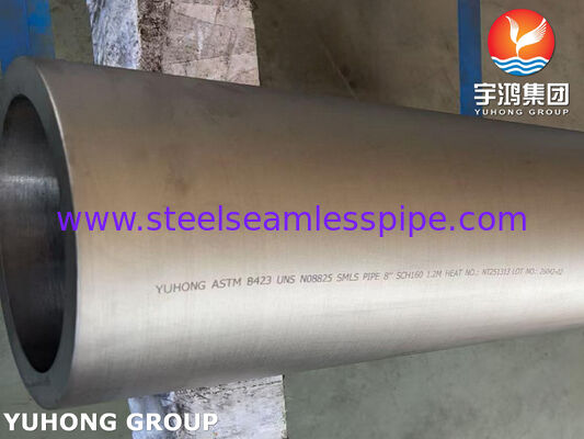 ASTM B423 UNS N08825 Incoloy 825 النيكل سبيكة الفولاذ أنبوب قطر كبير بلا مسام، مقاوم لدرجات الحرارة العالية، الحمض عالية التركيز