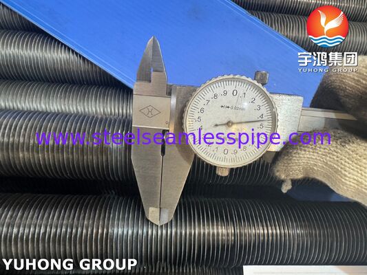 أنبوب زعنفة من الألومنيوم AL1060 بقاعدة L على أنبوب أساسي ASTM A179