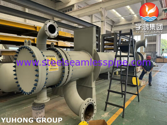 Shell & Tube Heat Exchanger – Nitrogen Filled, Anti-Corrosion, with Safety Labels for Hot Surface & Asphyxiation