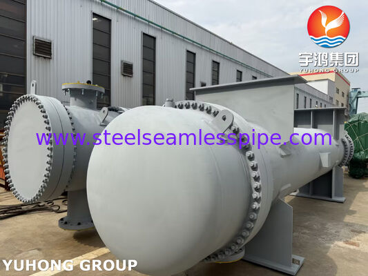 غلاف وأنبوب من الفولاذ الكربوني مبادل حراري مع أنابيب ASME SA179 وصفائح أنابيب SA266 Gr.2 لتبريد المياه والنفط والبخار والغاز