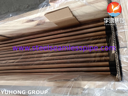 أنبوب سبيكة النحاس أنبوب Admiraty ASME SB111 C70600 O61 SMLS 19.05X1.65X8000MM مبادلة الحرارة تطبيق معدات مياه البحر