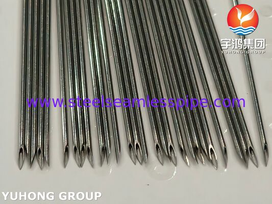 أنبوب إبرة حقن طبية ثلاثي الحركة من الفولاذ المقاوم للصدأ ، ISO9626 ISO7864 SUS304