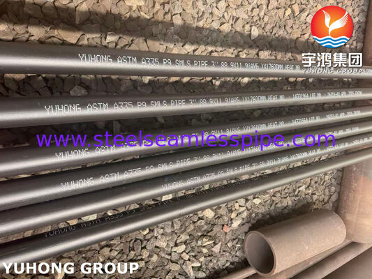 ASTM A335 ASME SA335 P9 أنابيب الفولاذ غير الملحومة المقاومة للانزلاق عالية درجة الحرارة لشركة البتروكيماويات ومورد توليد الطاقة