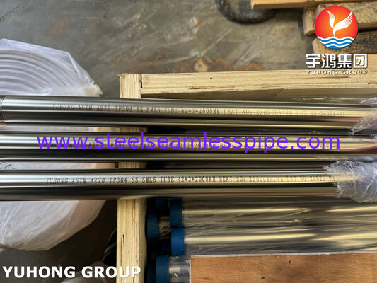 3A ASTM A270 TP304 أنبوب صحي غير ملحوم من الفولاذ المقاوم للصدأ بدرجة الغذاء للتقطير