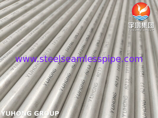 ASME SA213 TP316L الأنابيب السامة C≤0.035% لا يوجد PWHT بعد الحامدة مقاومة للتآكل بين الحبيبات للمبادل الحراري