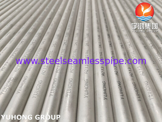 ASME SA213 TP316L الأنابيب السامة C≤0.035% لا يوجد PWHT بعد الحامدة مقاومة للتآكل بين الحبيبات للمبادل الحراري