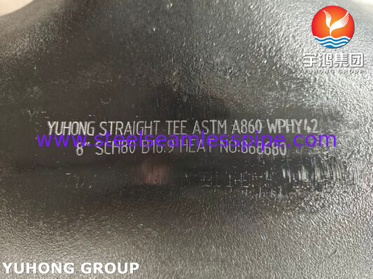 ASTM A860 WPHY 42 الصلب الكربوني الصلب المستقيم ASME B16.9 الصلب Buttweld أنابيب الإضافات