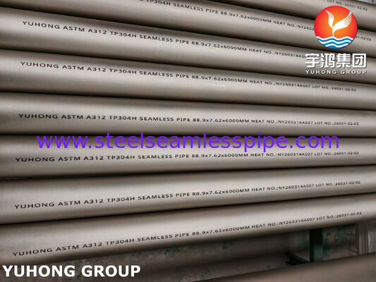 ASTM A312 TP304H / 1.4948 الأنبوب الخام من الفولاذ المقاوم للصدأ
