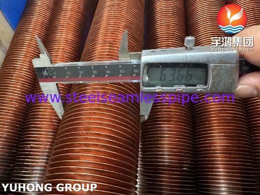 أنابيب ذات زعانف مدمجة ASTM A106 Gr.B مع زعانف نحاسية CU-T2 لمبردات الهواء