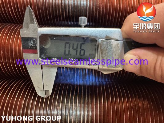 أنابيب ذات زعانف مدمجة ASTM A106 Gr.B مع زعانف نحاسية CU-T2 لمبردات الهواء