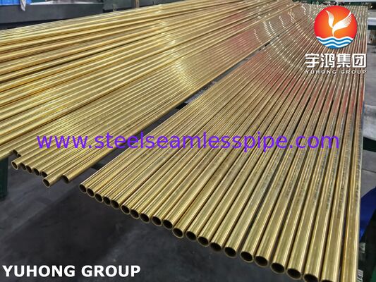 أنبوب غير منسجم من سبيكة النحاس ASTM B111 C44300 C70600 C71500 C68700 C71640 تبريد الهواء مشعّل المكثفات التطبيق