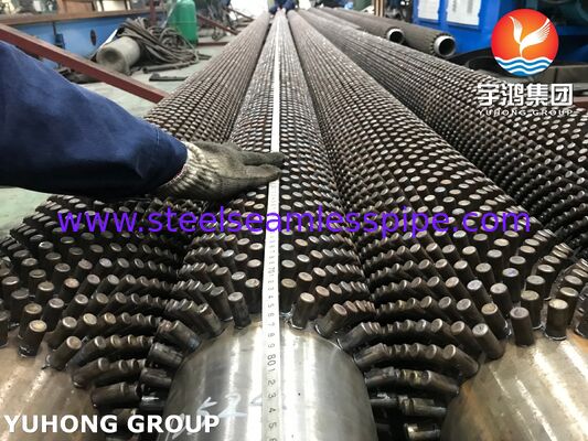ASME SA335 P9 أنابيب ذات زعانف مرصعة للسخانات التي تعمل بالنار