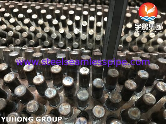 ASME SA335 P9 أنابيب ذات زعانف مرصعة للسخانات التي تعمل بالنار