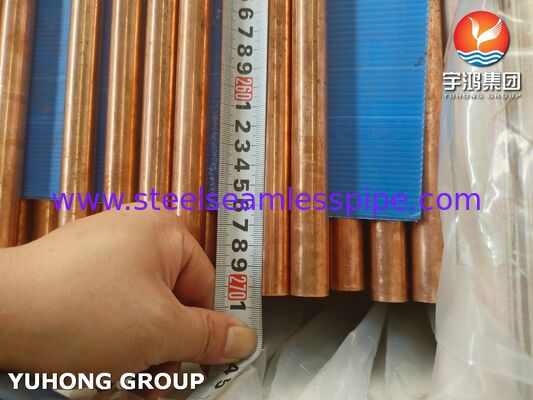 ASTM B111 C12200 أنبوب ناعم من النحاس الفوسفور غير المأكسدة لمكثف المبادل الحراري