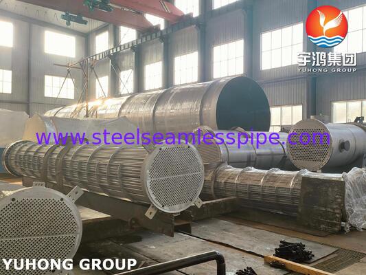 ASME SB516 شل وأنبوب مبادل حراري Monel400 Clad Trim Condenser للبرج الجوي