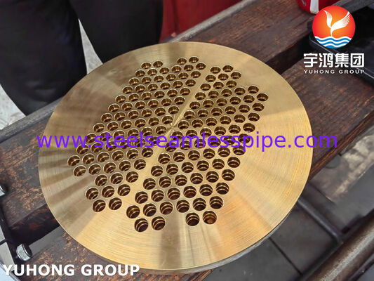 صفحة أنابيب ASME SB171 C46400 لمبادل الحرارة ومبرد الهواء ووعاء الضغط