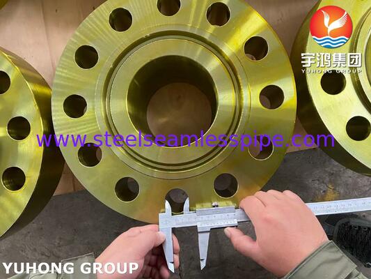 ASTM A694 درجة F42 شفة من الصلب الكربوني مزورة شفة اللحام WNRTJ