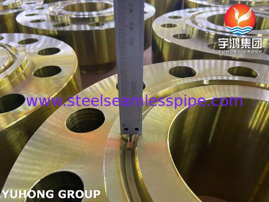 ASTM A694 درجة F42 شفة من الصلب الكربوني مزورة شفة اللحام WNRTJ