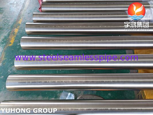 A270 TP304 Sanitary Tubing with Polished or Electropolished Finish