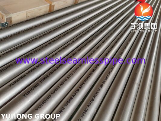 ASTM A312 TP304 / UNS S30400 شريط مجوف من الفولاذ المقاوم للصدأ بلا خيوط للصناعة الكيميائية