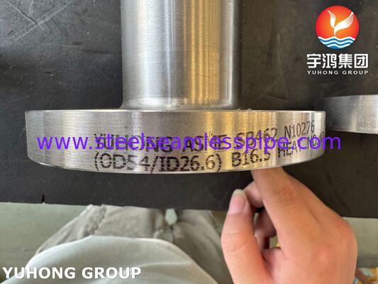 فلنج گردن جوش بلند ASME SB462 UNS N10276 LWN فلنج Hastelloy C276 ASME B16.5