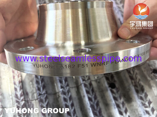 فلنج گردن جوش فولاد ضد زنگ دوفاز A182 F51 S31803 / S32205 WNRF