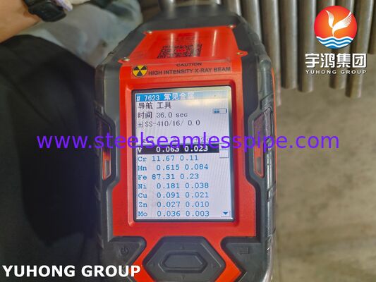 أنابيب بلا مسام من الفولاذ المقاوم للصدأ ASTM A268 TP410 1.4006 أنابيب الفرن لصناعة التكرير