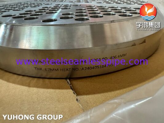 لوح أنبوب مبادل حراري ASME SA240 SS304 مُشَكَّل بدقة بواسطة CNC لخدمة البتروكيماويات المقاومة للتآكل