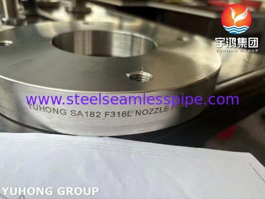 ASME SA182 F316L فلنج من الفولاذ المقاوم للصدأ فلنج الفوهة المقلدة لأوعية الضغط