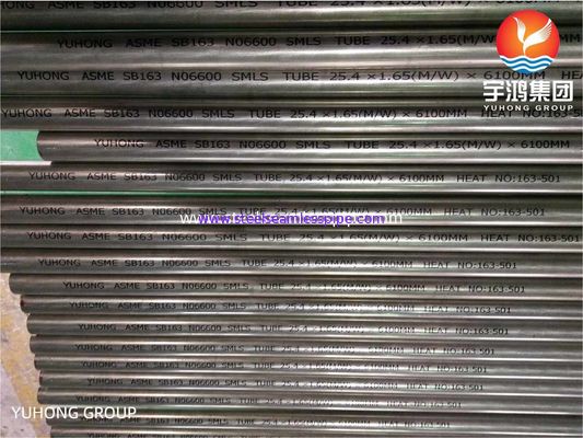 أنبوب نيك سبيك إنكونيل 600 أنابيب بلا خيوط لمبادل الحرارة SB163 UNS N06600