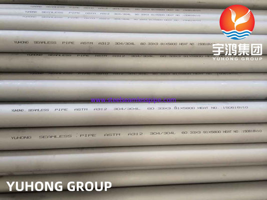 ASTM A312 TP304 304L أنابيب الفولاذ المقاوم للصدأ