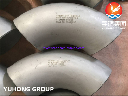 ASTM B366 WPHC276-S DN100 Sch10s 90Deg الكوع LR B16.9