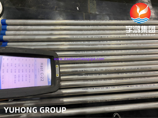 نيكل من سبائك الفولاذ غير الملحومة HASTELLOY C22 الأنابيب مع ASTM B161 ASME SB163