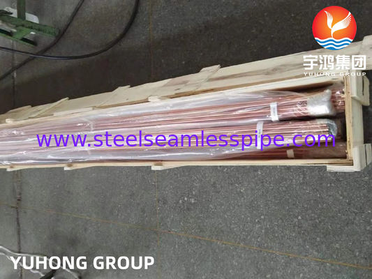 ASTM B111 / ASME SB111 TP2 UNS C12200 DHP أنبوب النحاس أنبوب مبادل حراري غير ملحوم