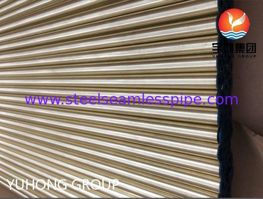 ASTM B111 C44300 O61 أنبوب نحاسي غير ملحوم أنبوب نحاسي دائري نحاسي لتطبيقات المبادلات الحرارية
