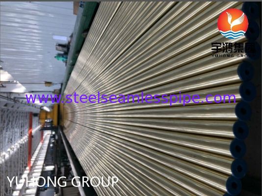 ASTM B111 C44300 O61 أنبوب نحاسي غير ملحوم أنبوب نحاسي دائري نحاسي لتطبيقات المبادلات الحرارية