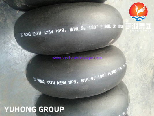 ASTM A234 WP9 180 درجة العودة الكوع سبائك الفولاذ Buttweld تركيب