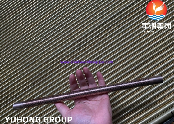 أنبوب زعانف منخفضة مبثوق ASME SB111 C70600 | أنابيب مبادل حراري CuNi 90/10