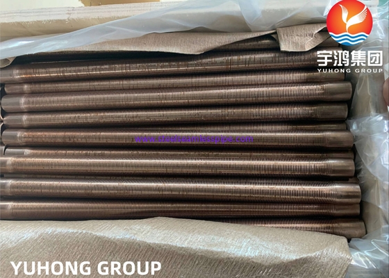 أنبوب زعانف منخفضة مبثوق ASME SB111 C70600 | أنابيب مبادل حراري CuNi 90/10