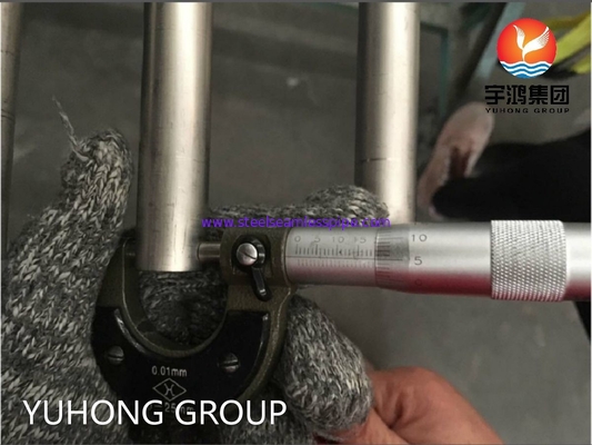 ASME SB338 GR.7 أنابيب الفولاذ غير الملحومة من سبيكة التيتانيوم للمكثفات ومبادلات الحرارة