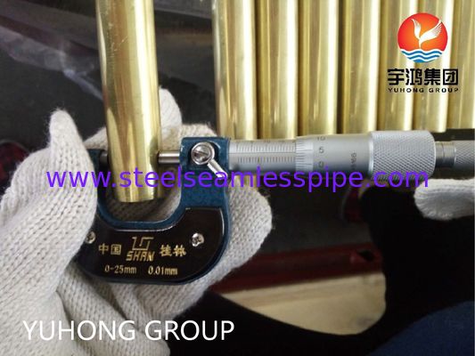 أنبوب نحاسي غير ملحوم من سبائك النحاس ASTM B111 C44300 للمكثف والمبادل الحراري مع مقاومة للتآكل