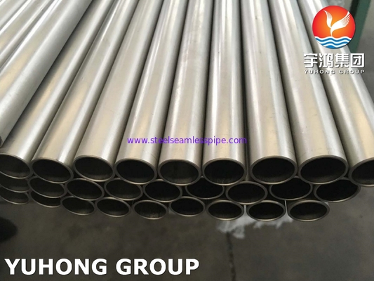 ASME SB338 GR.7 / UNS R52400 الألياف التيتانيوم أنبوب مبادل الحرارة السلس