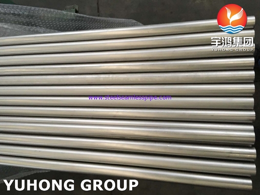 ASME SB338 GR.7 / UNS R52400 الألياف التيتانيوم أنبوب مبادل الحرارة السلس
