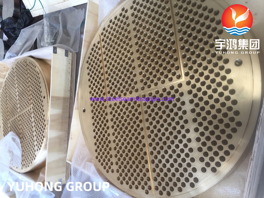 ASTM B171 C46400 صفيحة أنبوب سبيكة النحاس مبادلة الحرارة صفيحة أنبوب لأوعية الضغط