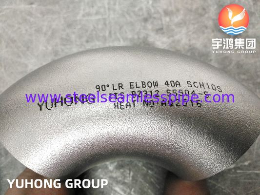 JIS B2312 WP304 LR Elbow 45/90 درجة، وصلة ملحومة بالbutt من الفولاذ المقاوم للصدأ بدون لحام لبرج تقطير النفط الخام