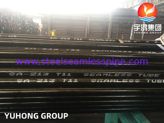 SA213 T11 / 13CrMo4-5 أنبوب فولاذ سبيكة بلا خيوط للخدمة في درجات الحرارة المتوسطة والعالية ، المطاط الساخن / المنهى البارد