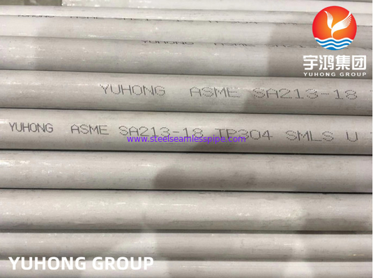 أنابيب الفولاذ المقاوم للصدأ ASTM A213 TP304 ، TP304L بدون خيوط U Bend لمتبادل الحرارة