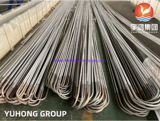أنابيب الفولاذ المقاوم للصدأ ASTM A213 TP304 ، TP304L بدون خيوط U Bend لمتبادل الحرارة
