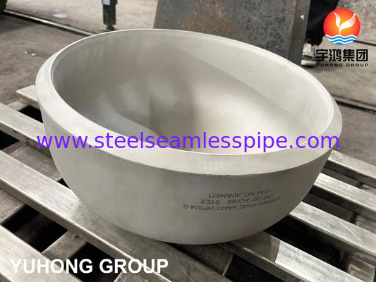 ASME SA403 WP304-S غطاء طرف من الفولاذ المقاوم للصدأ بقبعة لحام B16.9